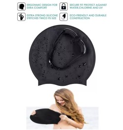 Gorro de natación para cabello largo - Gorro de natación extra grande - Gorro de natación de silicona impermeable para mujeres,