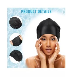 Gorro de natación para cabello largo - Gorro de natación extra grande - Gorro de natación de silicona impermeable para mujeres,