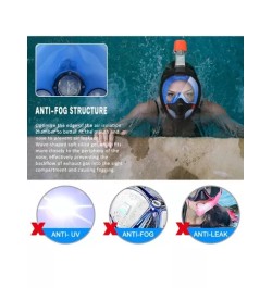 Mascarilla pleno cara cara 180 grados panorámico vista anti niebla antifugas buceo