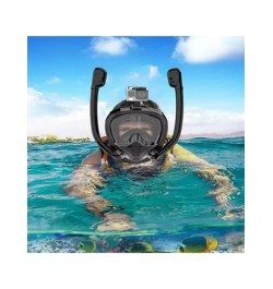 1 pieza pleno cara escudo con anti niebla 180 grados panorámico alta definición vista snorkel antifugas