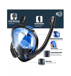 1 pieza pleno cara escudo con anti niebla 180 grados panorámico alta definición vista snorkel antifugas