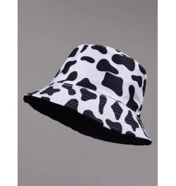 Mujer 1 pieza Sombrero cubo con estampado de vaca moda