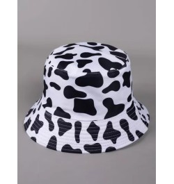 Mujer 1 pieza Sombrero cubo con estampado de vaca moda