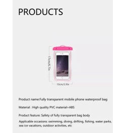 1 pieza Bolso transparente pantalla táctil teléfono móvil impermeable nadar deriva buceo equipo sello