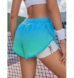 Leisure Shorts deportivos con estampado de letra de cintura con cordón 2 en 1