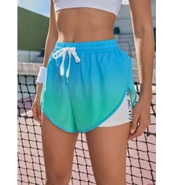 Leisure Shorts deportivos con estampado de letra de cintura con cordón 2 en 1