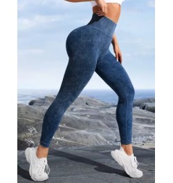 Leggings de yoga lavados, mallas deportivas con control de barriga y glúteos