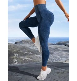 Leggings de yoga lavados, mallas deportivas con control de barriga y glúteos