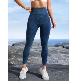 Leggings de yoga lavados, mallas deportivas con control de barriga y glúteos