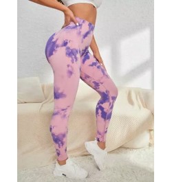 Leggings deportivos de tie dye control de barriga