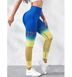 Leggings deportivos de ombré con abertura control de barriga