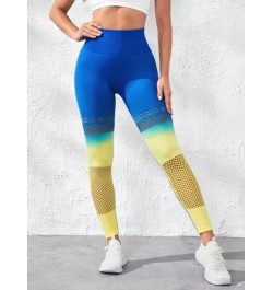 Leggings deportivos de ombré con abertura control de barriga