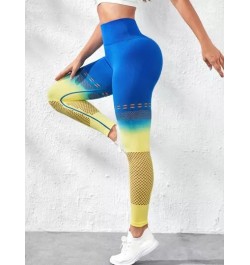 Leggings deportivos de ombré con abertura control de barriga