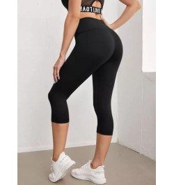 Leggings deportivos capri de cintura ancha