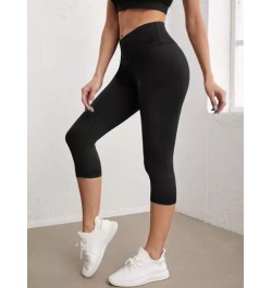 Leggings deportivos capri de cintura ancha