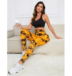 Leggings deportivos con estampado de cintura ancha