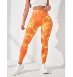 Leggings deportivos de tie dye control de barriga