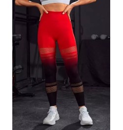 Leggings deportivos de ombré con abertura control de barriga