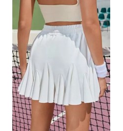 Leisure Skort deportivo unicolor de cintura con cordón bajo fruncido