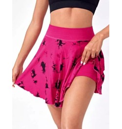 Skort deportivo de tie dye de cintura ancha