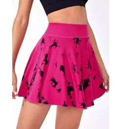 Skort deportivo de tie dye de cintura ancha