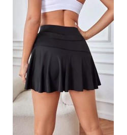 Skort deportivo con estiramiento alto bajo con fruncido