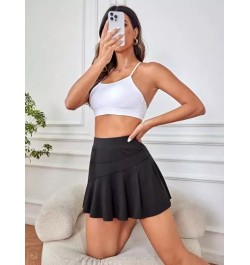 Skort deportivo con estiramiento alto bajo con fruncido