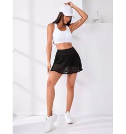 Skort deportivo unicolor con bolsillo de celular