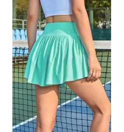 Leisure Skort deportivo de talle alto bajo con fruncido con bolsillo para teléfono