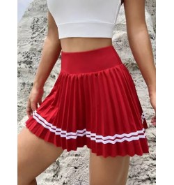 Skort deportivo de rayas fruncido