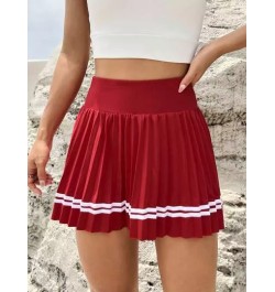 Skort deportivo de rayas fruncido