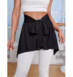 unicolor de cintura con nudo deportivo Falda sin Leggings