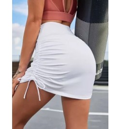 Falda unicolor con cordón lateral deportivo