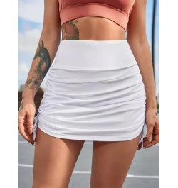 Falda unicolor con cordón lateral deportivo