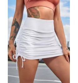 Falda unicolor con cordón lateral deportivo