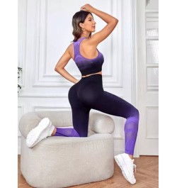 Conjunto deportivo inconsútil con estiramiento alto de color combinado