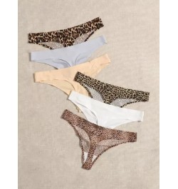 6 piezas calzoncillos deportivos tanga de leopardo