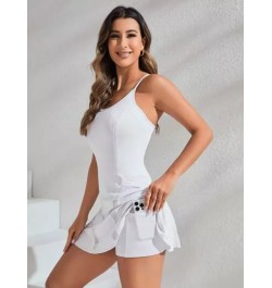 Vestido tenis de tirantes de espalda abierta con tiras cruzadas