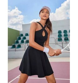 Leisure Vestido deportivo unicolor con tira cruzada