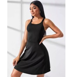 Vestido deportivo con tira cruzada de espalda abierta