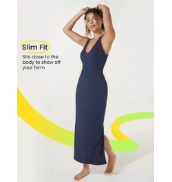 Vestido maxi de canalé de modal diosa ropa deportiva