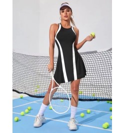 Vestido panel en contraste tenis