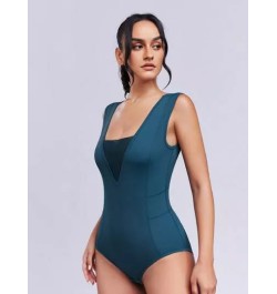 Neu Body unicolor de malla en contraste deportivo