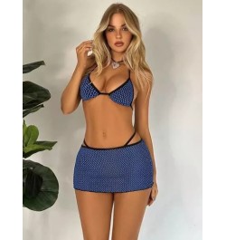 Bañador bikini triángulo halter con estampado con falda de playa