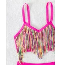 Bañador bikini ribete con fleco con abertura