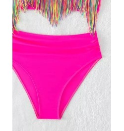 Bañador bikini ribete con fleco con abertura