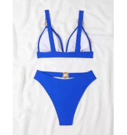 Bañador bikini unicolor con abertura