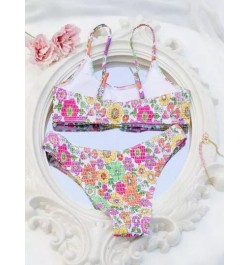 Bañador bikini con estampado floral Smocked