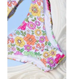 Bañador bikini con estampado floral Smocked