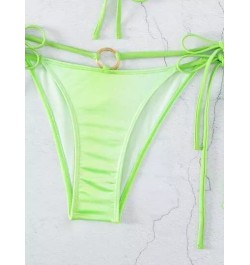 Bañador bikini vinculado con aro halter con cordón lateral